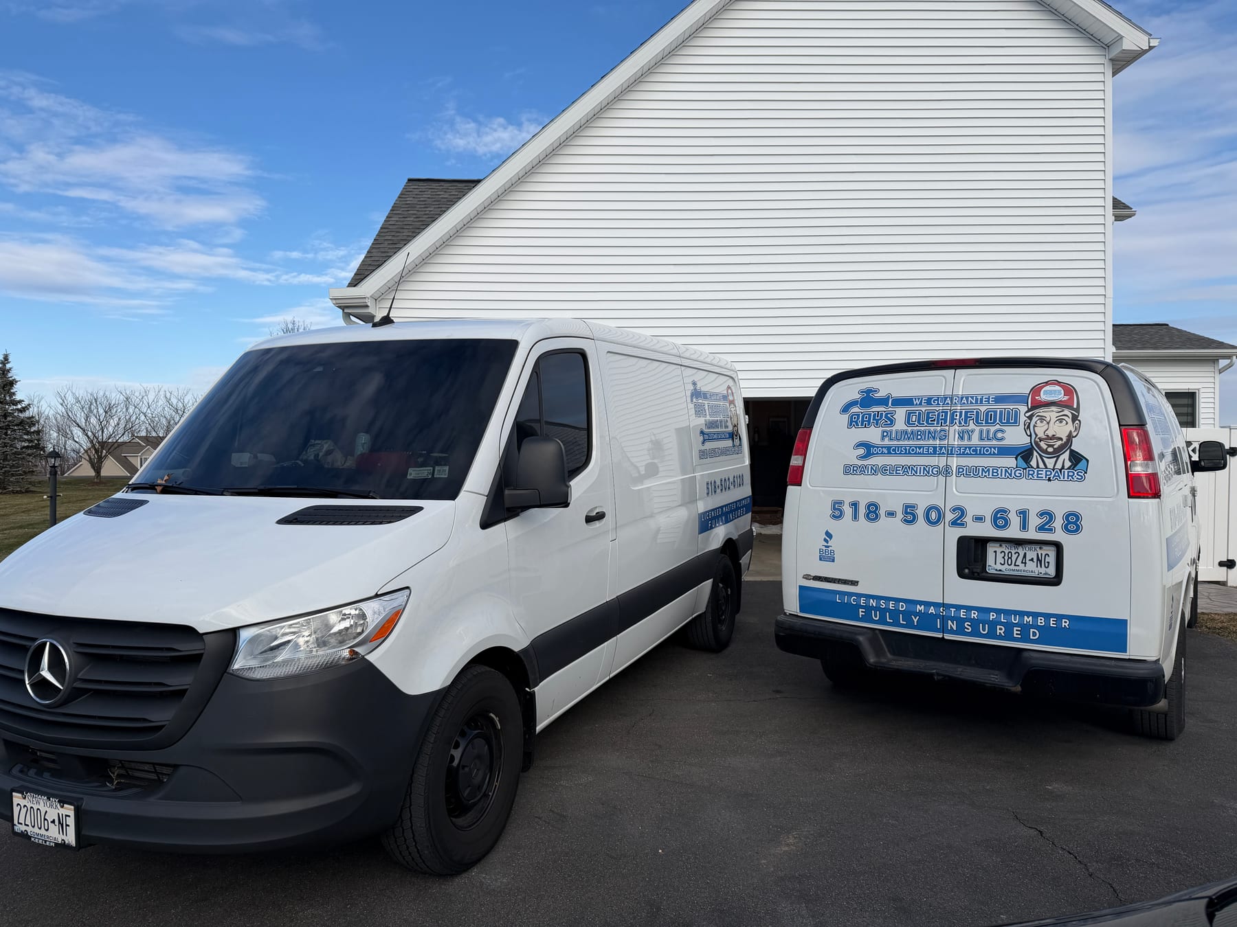 rays-clearflow-plumbing-van-schenectady-ny-03 Rays Clearflow Plumbing service van at a Capital Region home