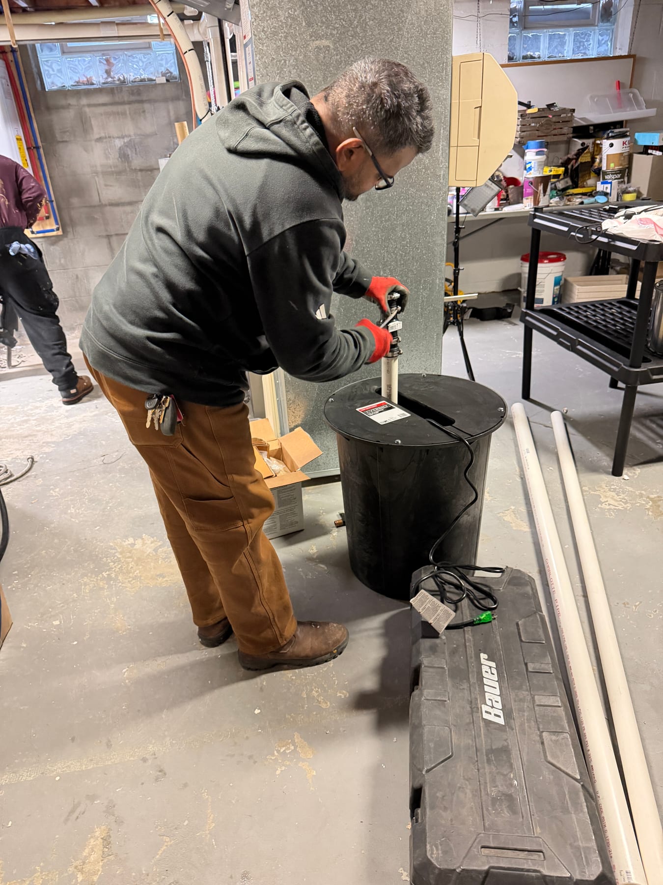 sump-pump-installation-schenectady-ny-02 Basement pump and underground work by Rays Clearflow